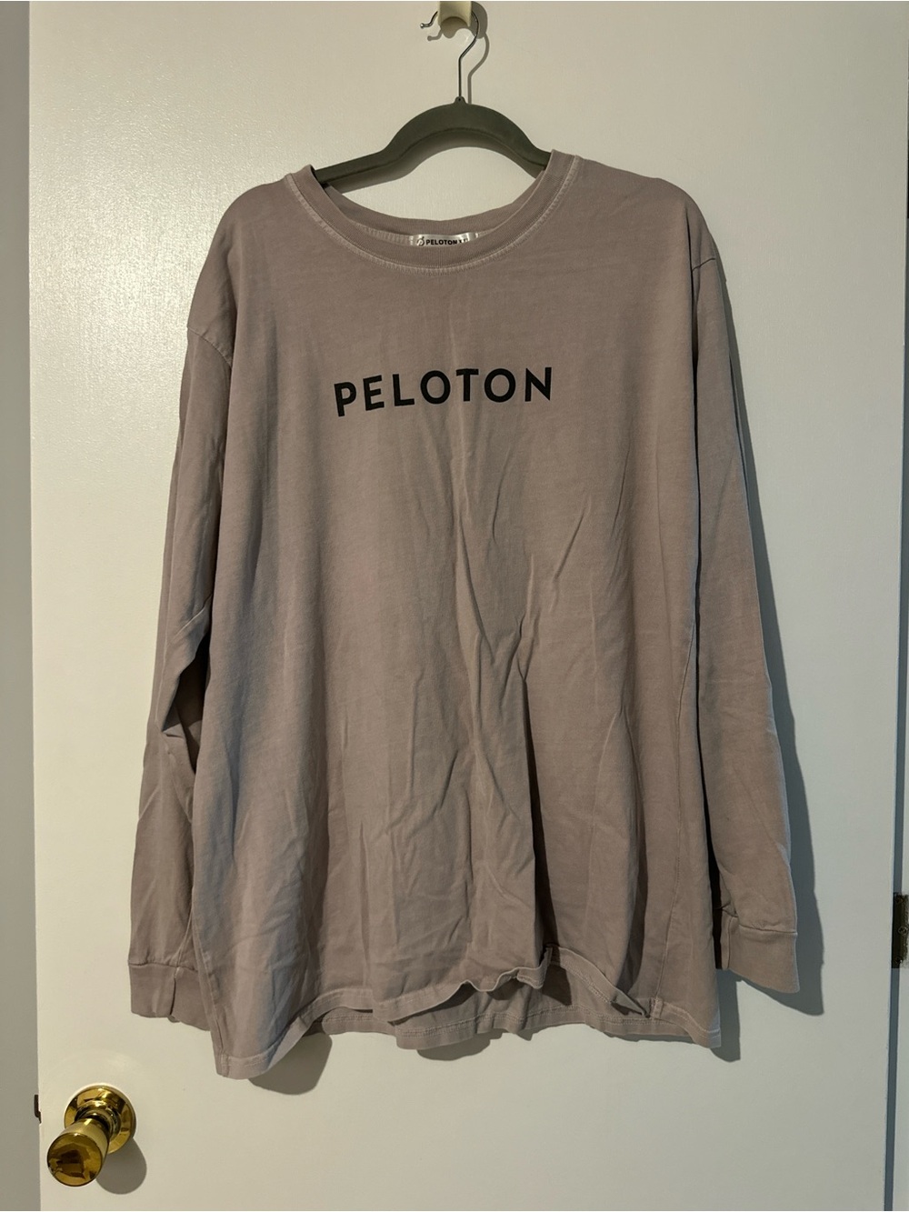 Peloton Long Sleeve Logo Sweatshirt in Dusty Mauve